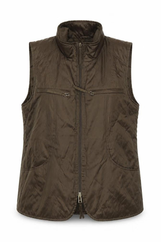 Womens UK Size 12 Lakeland Brown Quilted Coat