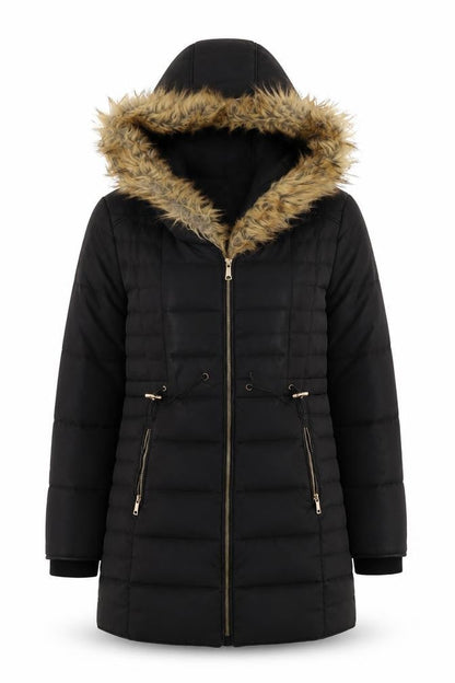 Womens UK Size S Stradivarius Black Puffer Jacket