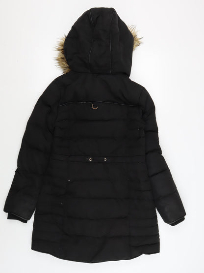 Womens UK Size S Stradivarius Black Puffer Jacket