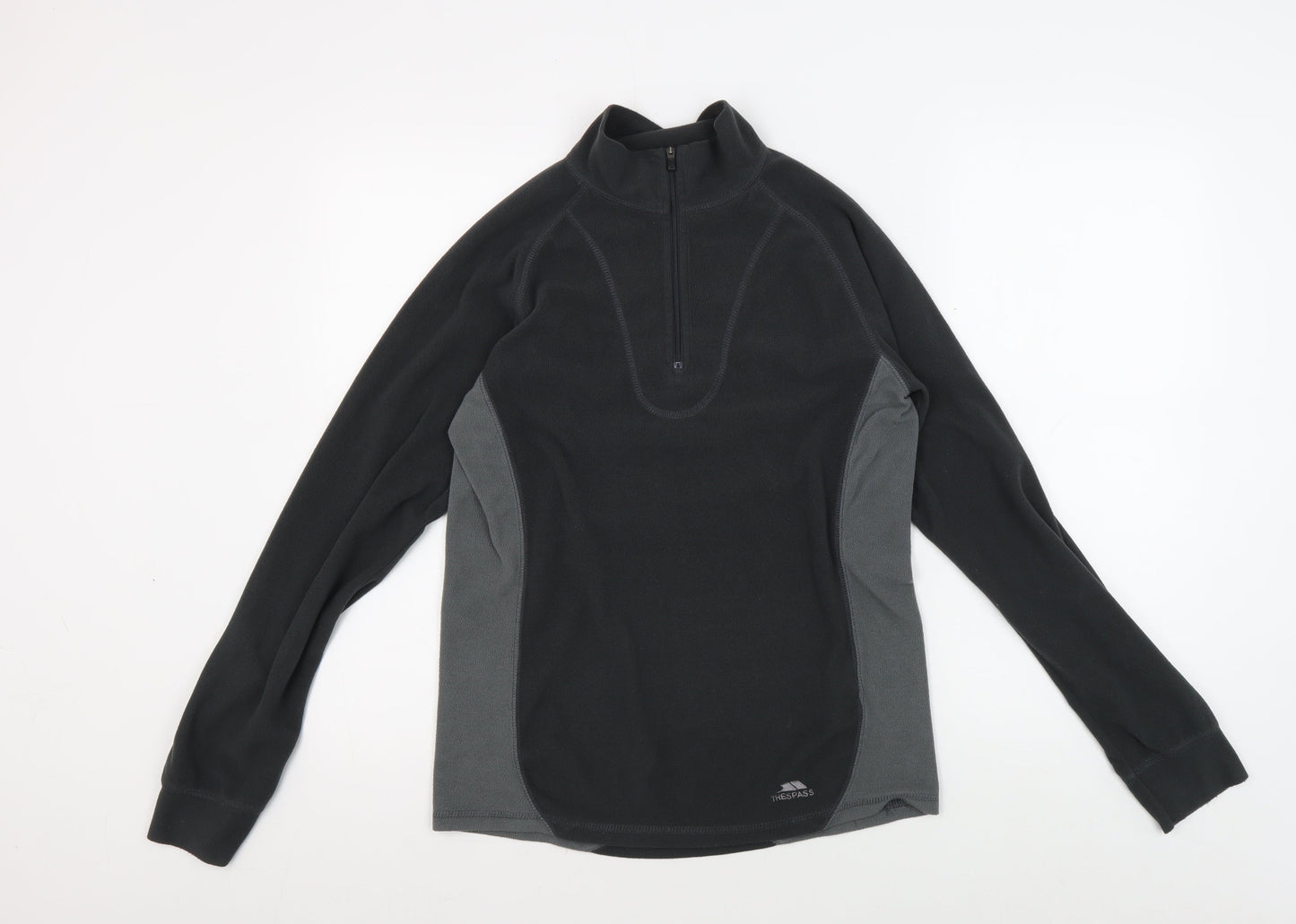 Trespass Men's Black Fleece Pullover, S, Lightweight