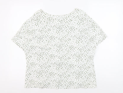 Alexon Women's White Animal Print T-Shirt Size 16/18