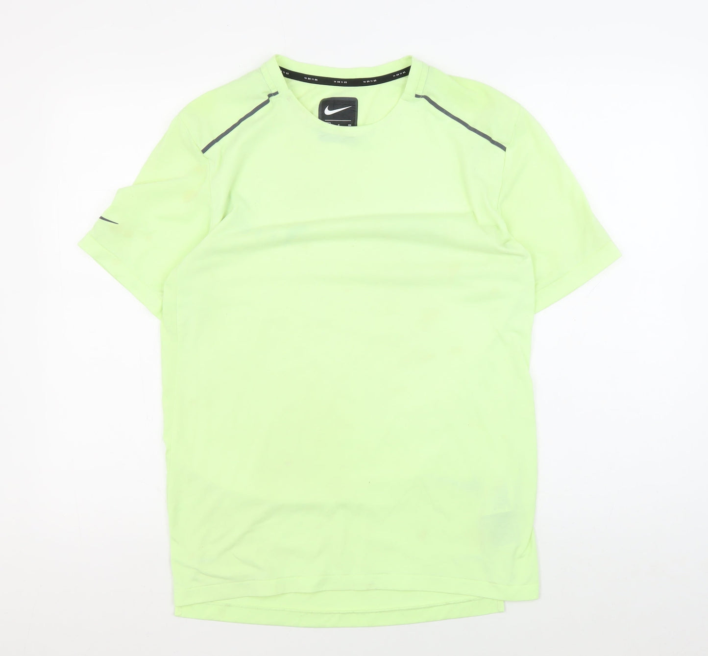 Nike Men's Green Athletic T-Shirt, Size S, Reflective