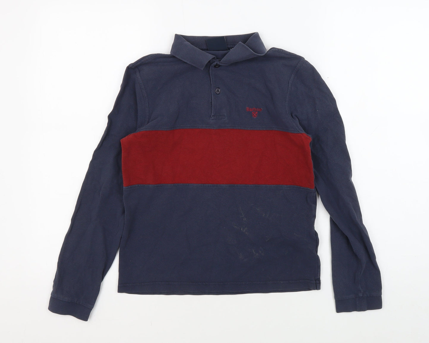 Barbour Boys Blue Long Sleeve Polo Shirt L