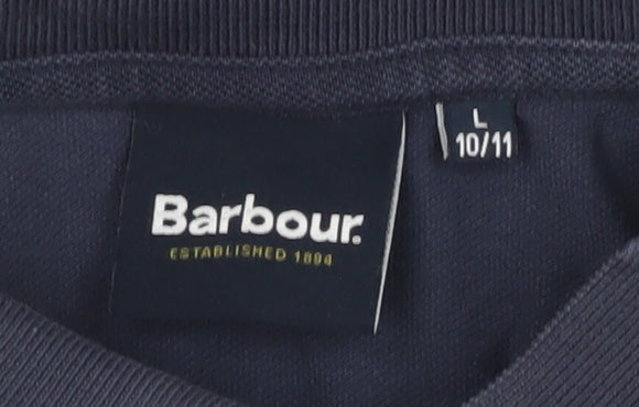 Barbour Boys Blue Long Sleeve Polo Shirt L