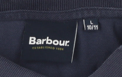 Barbour Boys Blue Long Sleeve Polo Shirt L