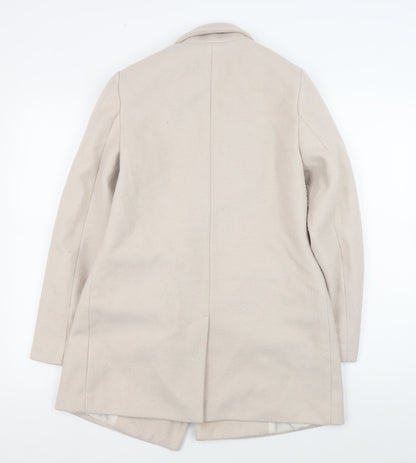 New Look Beige Women's Mid-Length Overcoat Size 6