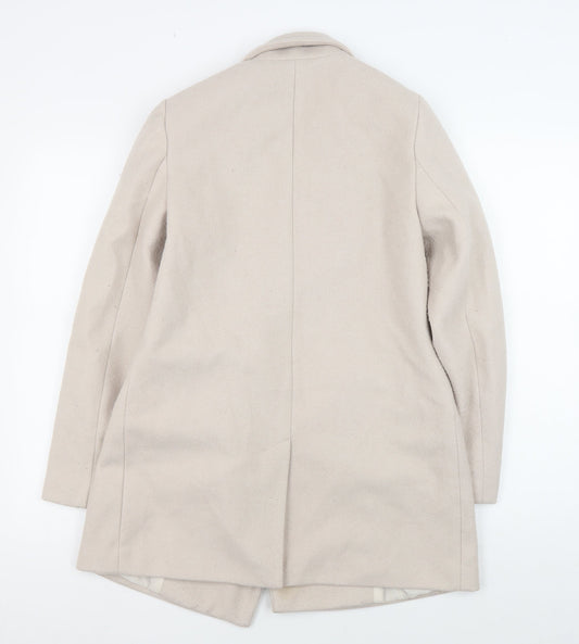 New Look Beige Women's Mid-Length Overcoat Size 6