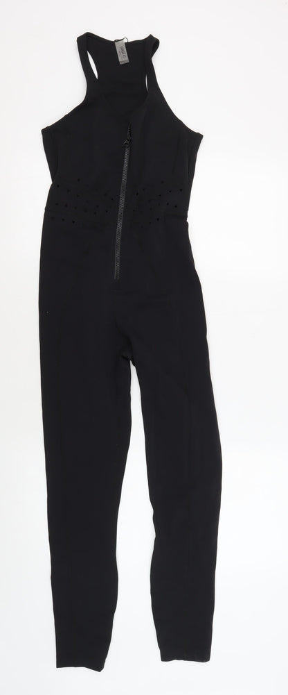 GIGI C Women's Black XS Zipped Sleeveless Tracksuit for Yoga