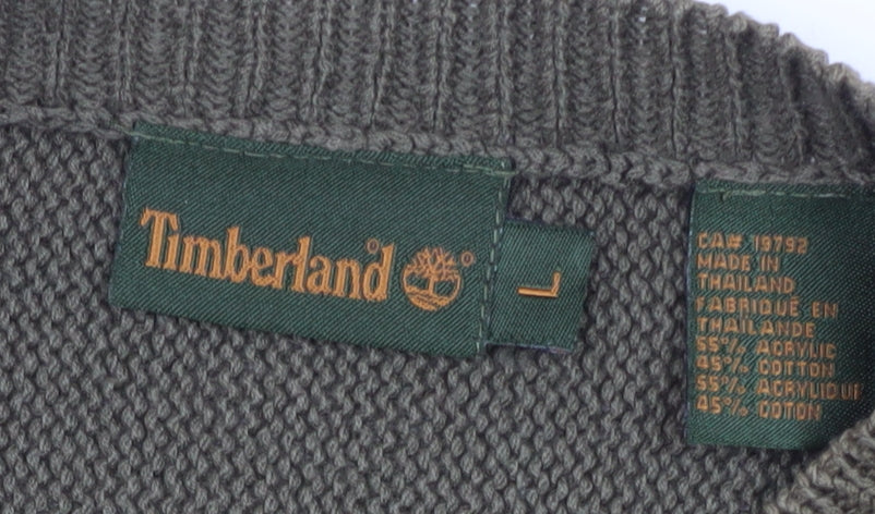 Timberland Men's Green Pullover Jumper Large
