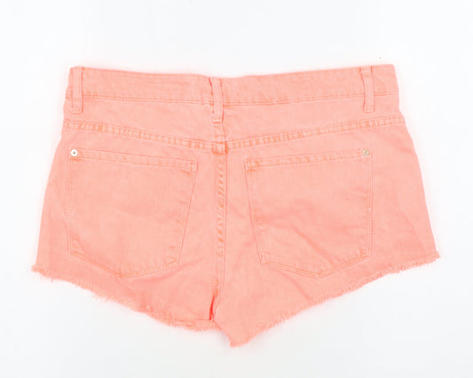 Mango Women's Cut-Off Pink Denim Shorts, Size 10