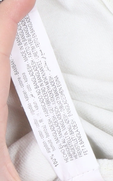 Zara Men's White Cotton Basic Jacket, Size S