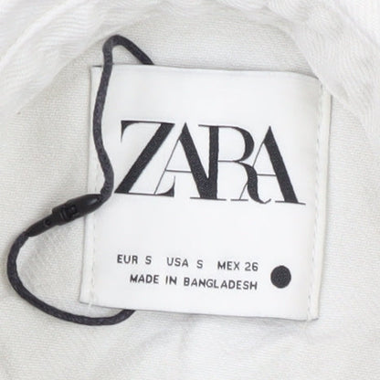 Zara Men's White Cotton Basic Jacket, Size S