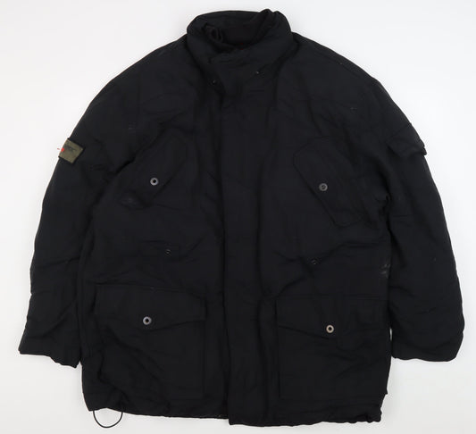 Mens UK Size L NEXT Black Military Jacket