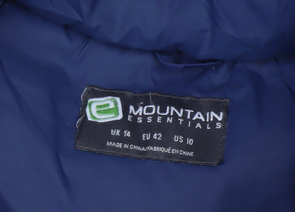 Unisex Adults UK Size 14 Mountain Essentials Blue Puffer Jacket