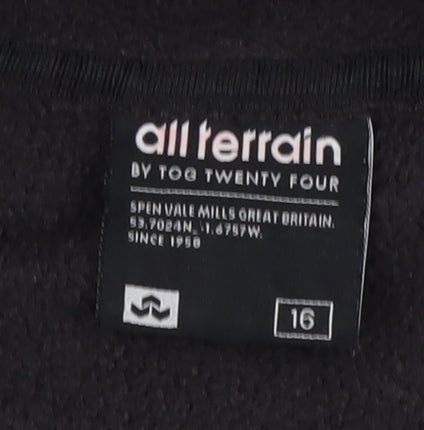 All Terrain Unisex Black Hooded Jacket 16 Plus Outdoor
