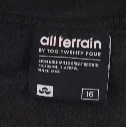 All Terrain Unisex Black Hooded Jacket 16 Plus Outdoor