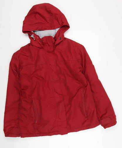 Womens UK Size 10 Target Dry Red Rain Coat