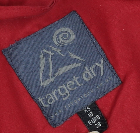 Womens UK Size 10 Target Dry Red Rain Coat