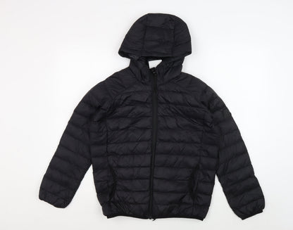 TOG24 Boys Black Puffer Jacket Size 11 Lightweight Warm