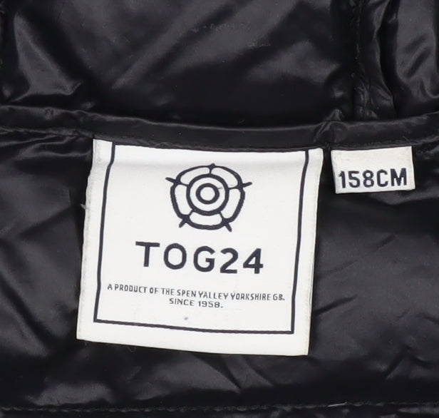 TOG24 Boys Black Puffer Jacket Size 11 Lightweight Warm
