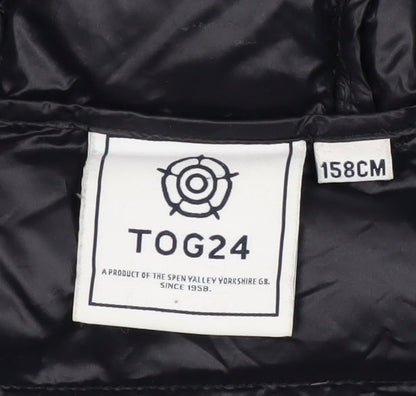 TOG24 Boys Black Puffer Jacket Size 11 Lightweight Warm