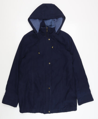 Womens UK Size 10 EWM Pure Classics Blue Parka Coat