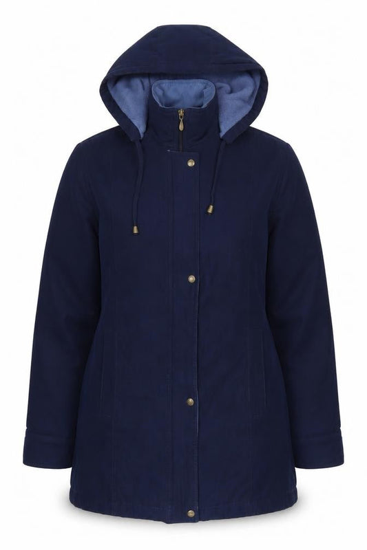 Womens UK Size 10 EWM Pure Classics Blue Parka Coat