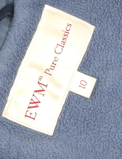 Womens UK Size 10 EWM Pure Classics Blue Parka Coat
