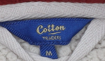 Cotton Traders Women's Red Fleece Zip Jacket M