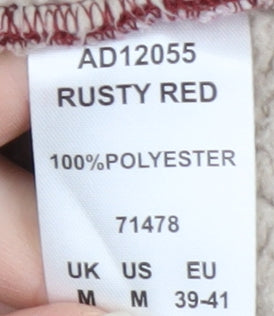 Cotton Traders Women's Red Fleece Zip Jacket M