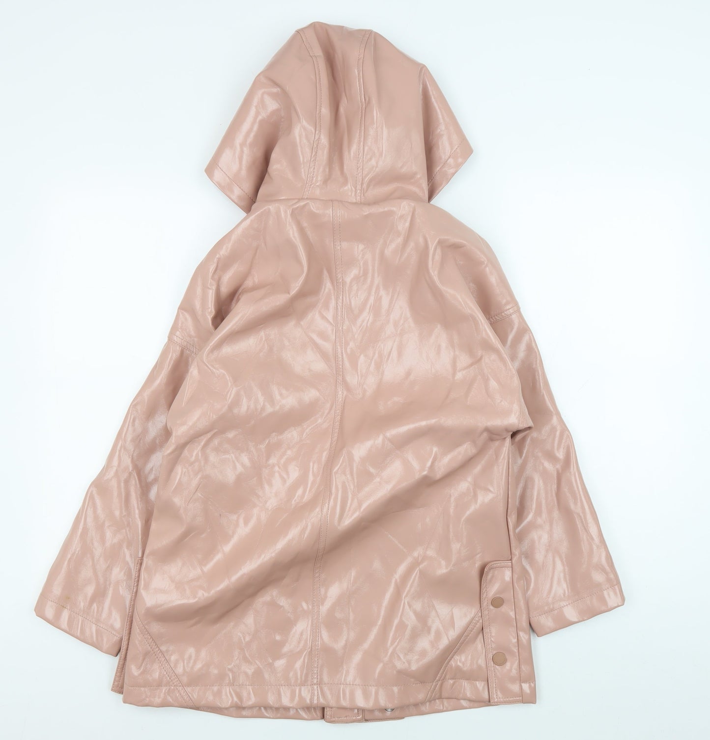 Zara Girls Pink Hooded Rain Coat Size 10 Years
