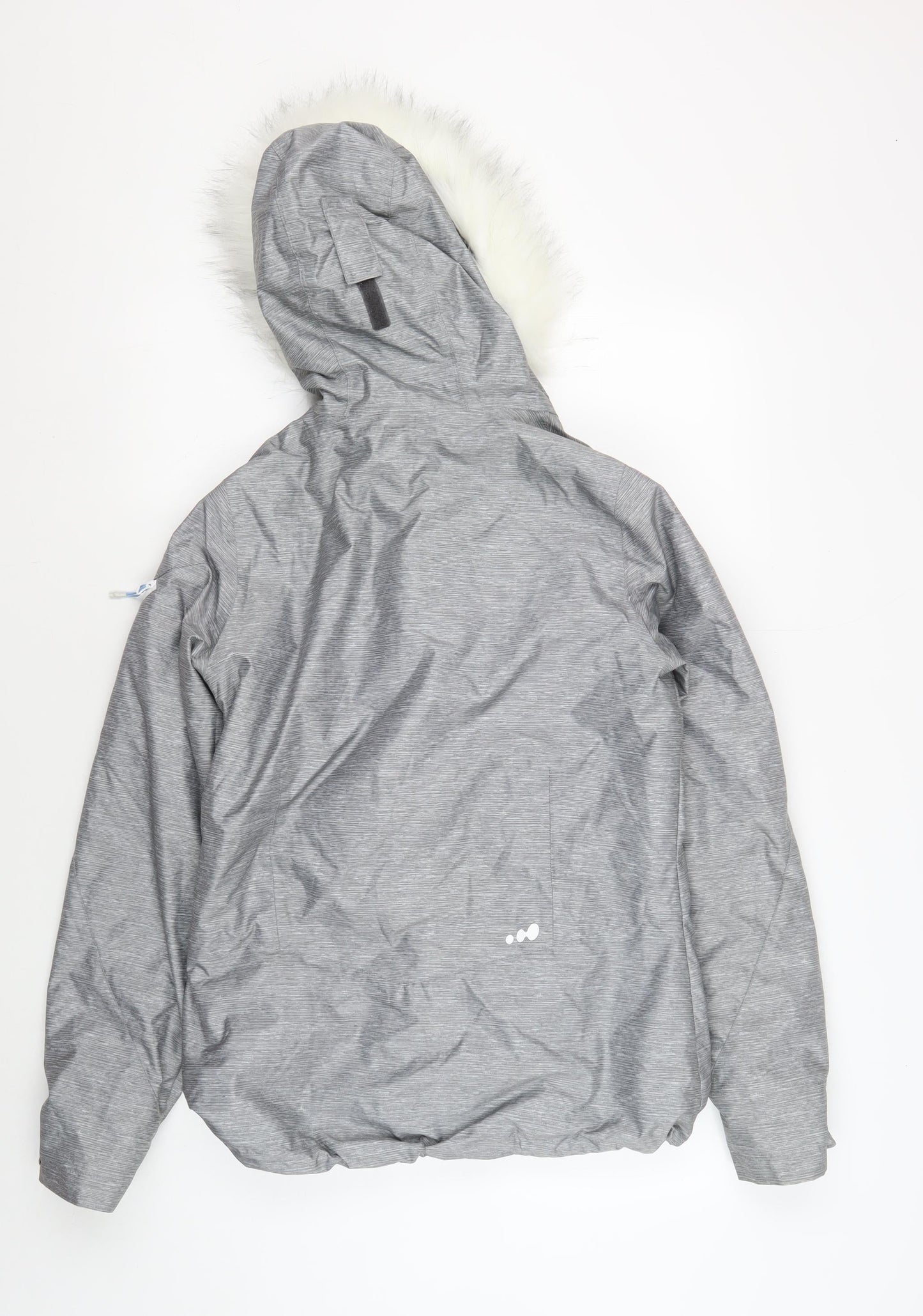 Womens UK Size S DECATHLON Grey Puffer Jacket Jacket