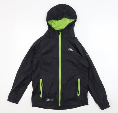 Trespass Boys Black Windbreaker Jacket, Size 9-10