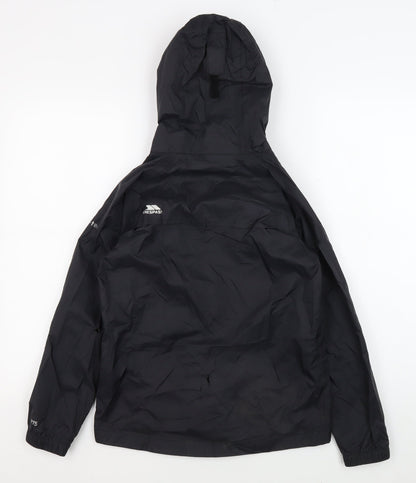Trespass Boys Black Windbreaker Jacket, Size 9-10