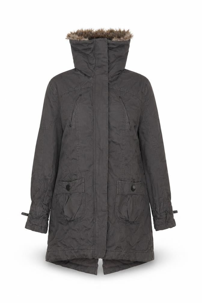 Womens UK Size 16 Dorothy Perkins Grey Parka Coat