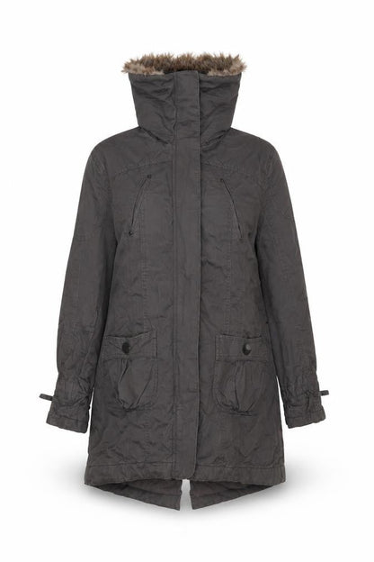 Womens UK Size 16 Dorothy Perkins Grey Parka Coat