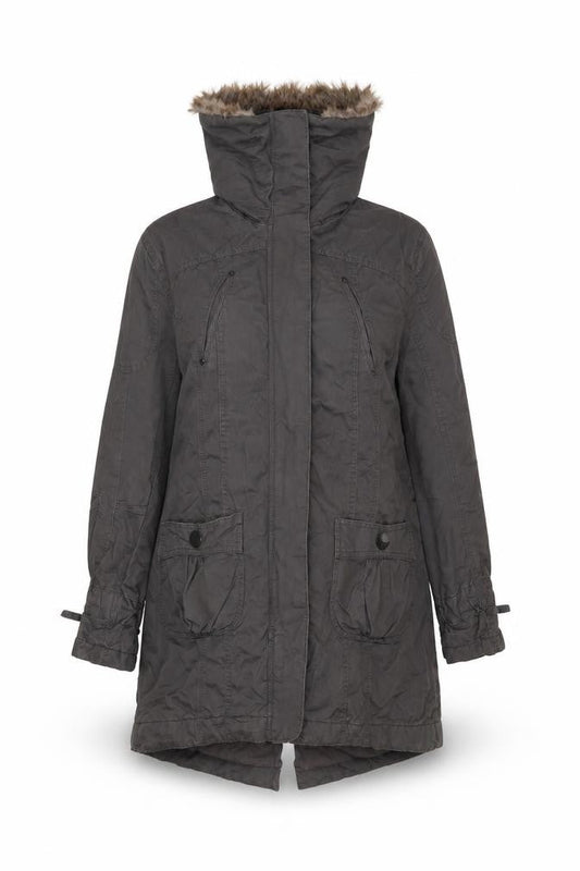 Womens UK Size 16 Dorothy Perkins Grey Parka Coat