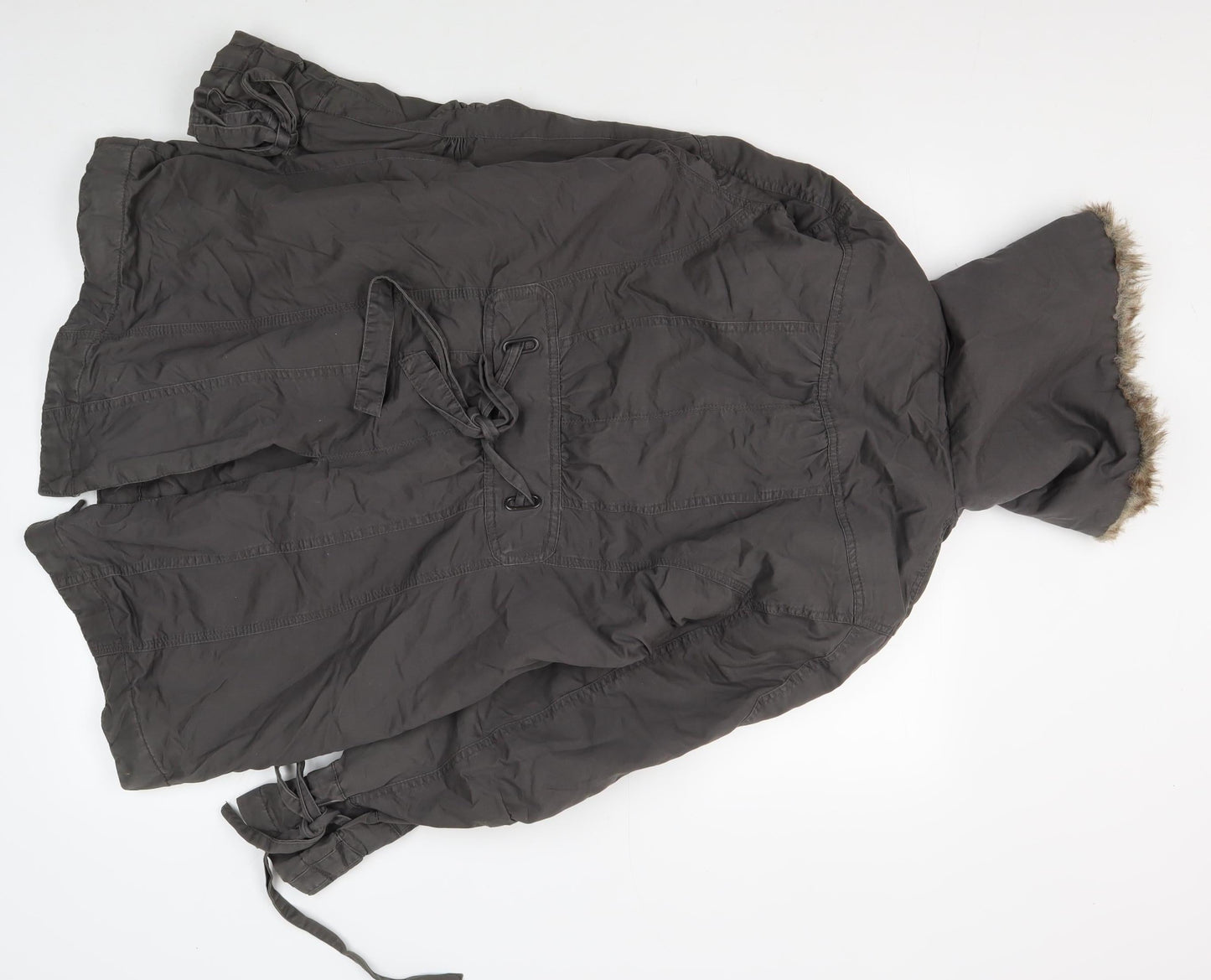 Womens UK Size 16 Dorothy Perkins Grey Parka Coat