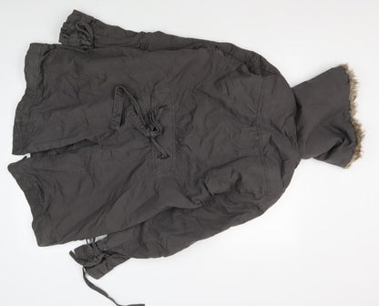 Womens UK Size 16 Dorothy Perkins Grey Parka Coat