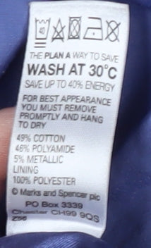 Womens UK Size 14 Marks and Spencer Blue Rain Coat