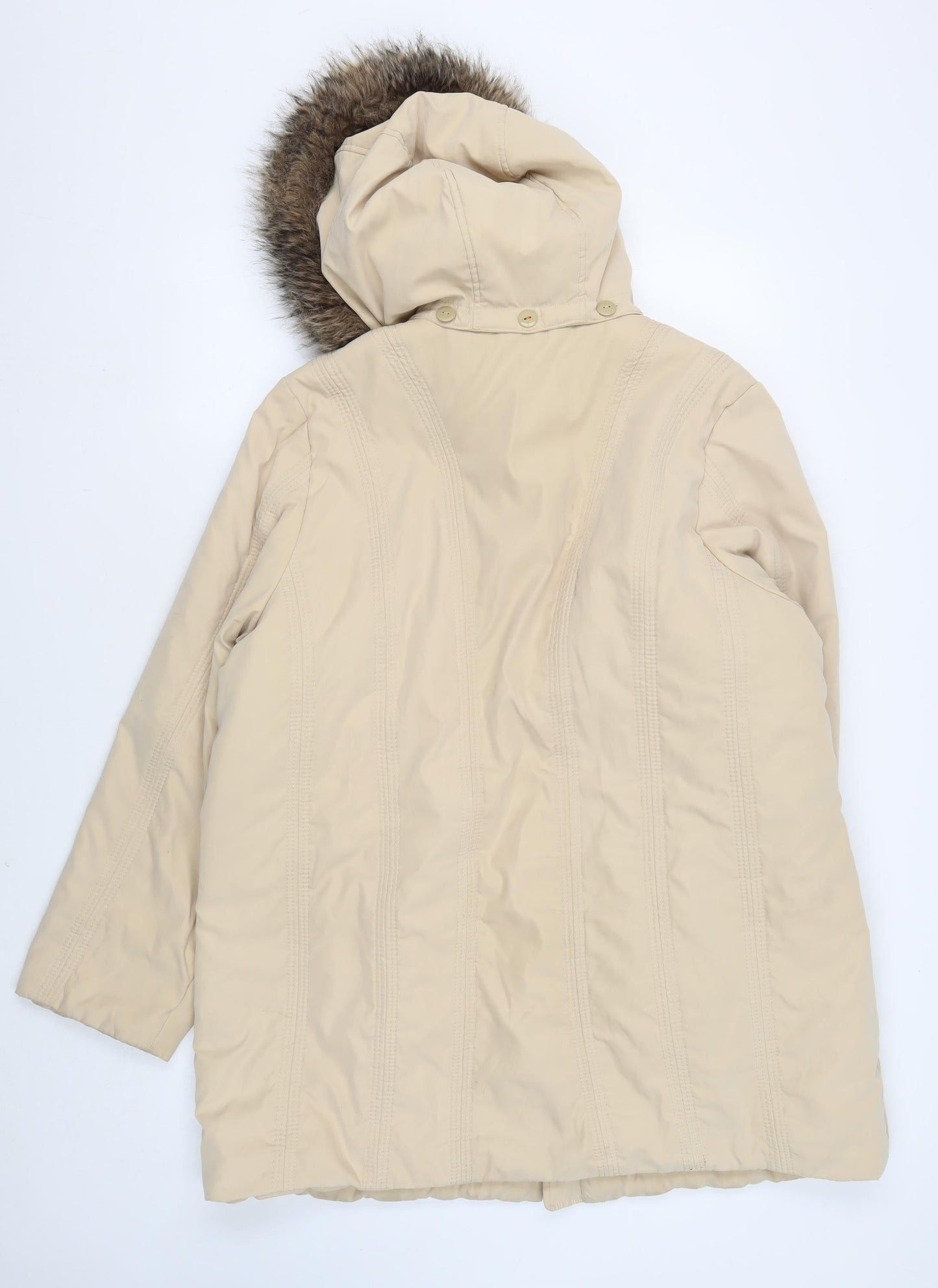 Womens UK Size 12 Marks and Spencer Beige Parka Coat