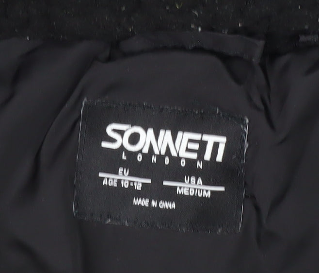 Sonneti Boys Black Puffer Jacket - 10-12 Years