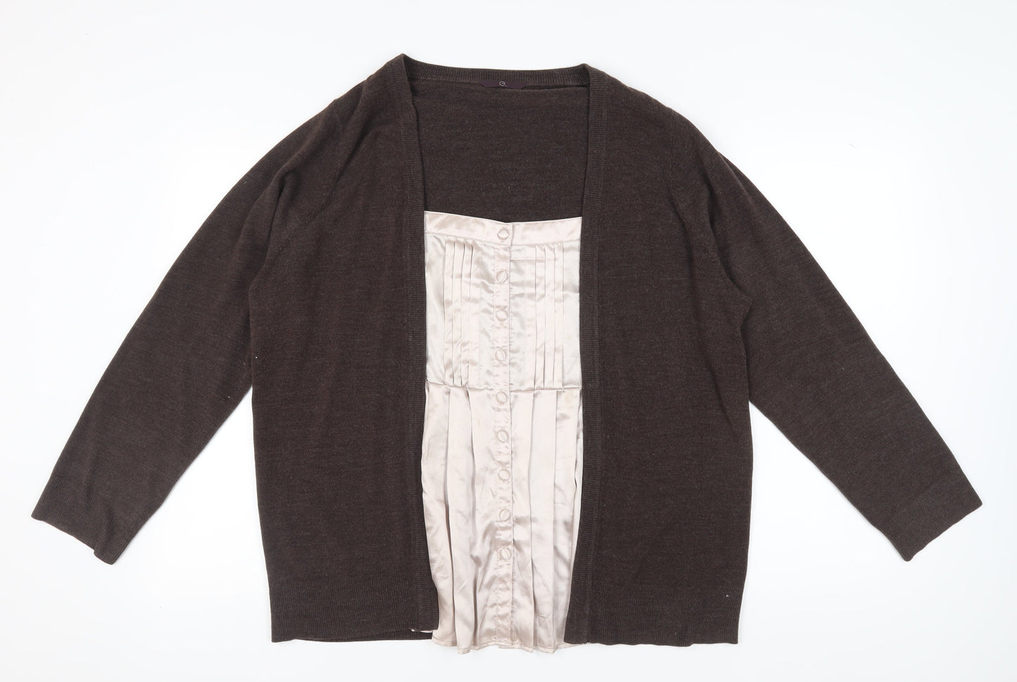 Evans Women's Brown Plus Size Cardigan