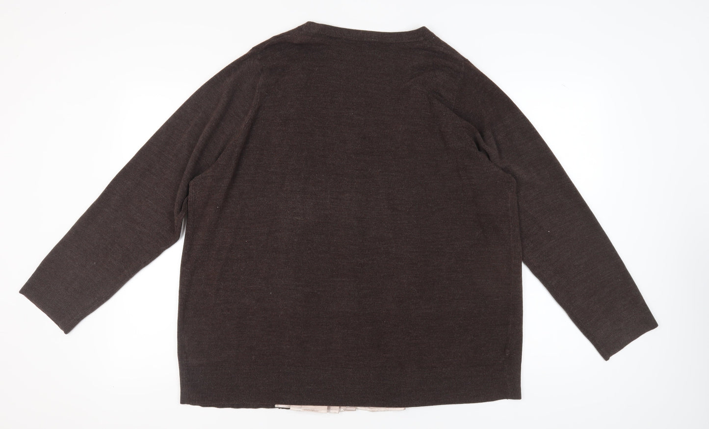 Evans Women's Brown Plus Size Cardigan