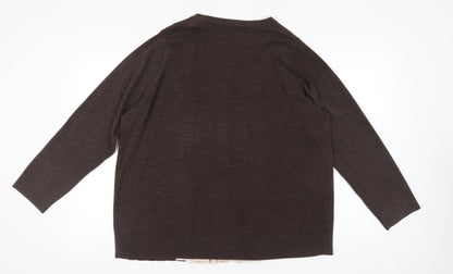 Evans Women's Brown Plus Size Cardigan