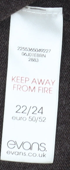 Evans Women's Brown Plus Size Cardigan