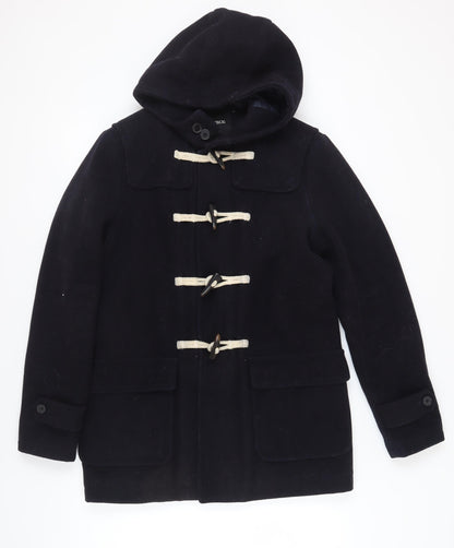Unisex Adults UK Size M ASOS Black Duffle Coat