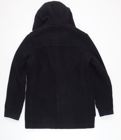 Unisex Adults UK Size M ASOS Black Duffle Coat