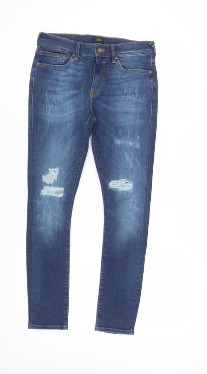 Mens UK Size 30 River Island Slim Fit Skinny Blue Jeans