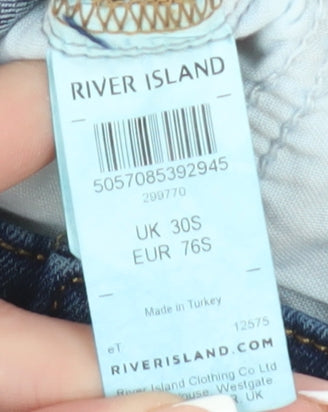 Mens UK Size 30 River Island Slim Fit Skinny Blue Jeans